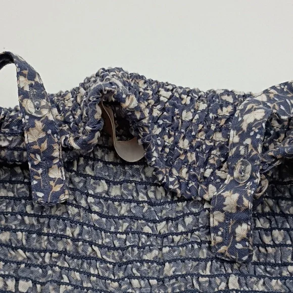 Band Of The Free Tiered Dress Smocked Large Ditsy Floral Western Garden Prairie - Picture 6 of 12